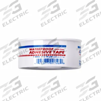 FIRST AID ONLY First Aid Tape: White, 10 yd Roll Lg, 1 in Tape Wd - Water-Resistant First Aid Tapes
