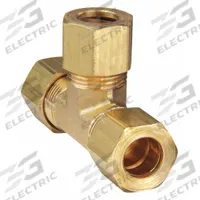PARKER Compression Tee Fitting: 1/4 in OD x 1/4 in OD x 1/4 in OD Fitting Size, Brass, 10 PK (MPN 164C-4). Key specifications — Brand: PARKER.