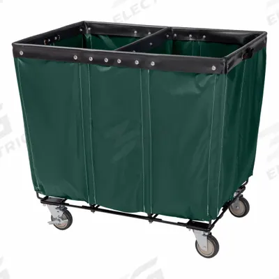 ROYAL BASKET TRUCKS Basket Truck: 14.9 cu ft, 42 lb, 36 in L x 26 in W x 33 1/2 in H, Green - Split Compartment Basket Trucks with Mildew-Resistant Vinyl Liner