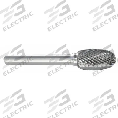 APPROVED VENDOR Carbide Bur: Oval, SE-53, Single Cut, 3/16" x 9/32" Head - Single-Cut Oval Burs