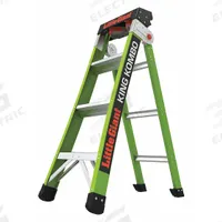 LITTLE GIANT Combination Ladder: 3 Configurations, Fiberglass, 375 lb Load Capacity, 17 lb Wt, 12 in (MPN 13470-001). Key specifications — Brand: LITTLE GIANT; Included Features: Rotating Wall Pad.