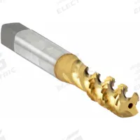 OSG Spiral Flute Tap: M8x1.25 Metric, 6H, 3 Flute, Bottoming Chamfer, TiN Coated High Speed Steel (MPN 2988405)
