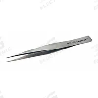 TECHNIK Tweezers: Stainless Steel, Point, Straight Tip, 0.9 mm Tip Thick (MPN 18013USA). Key specifications — attr1002355: Stainless Steel; attr1002345: TECHNIK; attr1002348: Stainless Steel; attr1002358: Smooth; attr1002361: AA-SA; attr1024781: Standard.