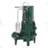 ZOELLER Effluent Pump: 1 hp, 230V AC, Single Phase, 61 gpm Flow Rate @ 10' of Head, 86 ft Max. Head (MPN 165-0003). Key specifications — Impeller Material: Bronze; Rated Voltage: 230V AC; Brand: ZOELLER; Switch: Integral Vertical Float.