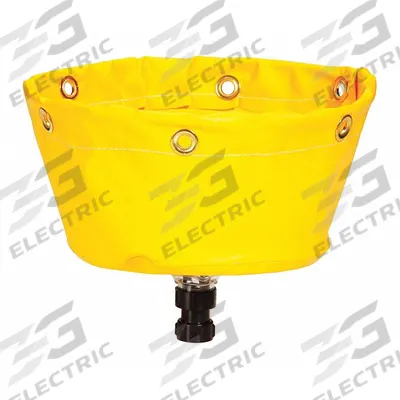 PIG Leak Diverter Tarp: Straps Leak Diverter Mounting, Polyester/PVC, Yellow - Pipe Leak Diverters