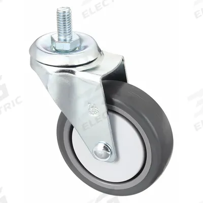 APPROVED VENDOR Replacement Caster: 100 lb Cap, Zinc Plated, Gray - Replacement Casters for Shelf & Utility Carts