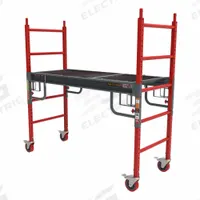 METALTECH Scaffold: Steel, 2.4 ft to 6 ft, 74 in x 29 in, 1,500 lb Load Capacity (MPN I-BMSS). Key specifications — Brand: METALTECH; Height Adjustability: Adjustable Height; Included Components: (2) Ladders; Max Stackable Units: 2.