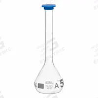 QORPAK Volumetric Flasks: 50 mL, Gray, Round, A, Includes Closure, 2 in Overall Ht (MPN 278383). Key specifications — Shape: Round; Body Color: Gray; Brand: QORPAK; USP Specification: Type I.