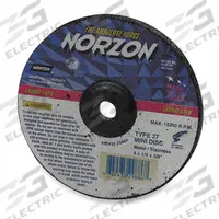 NORTON Cut-Off & Grinding Wheel: Type 27, 4 1/2" x 1/8" x 7/8", Ceramic, 24 Grit, NorZon Plus SGZ (MPN 66252843324). Key specifications — Series: NorZon Plus SGZ; Brand: NORTON.