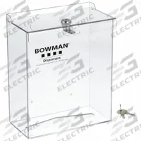 BOWMAN DISPENSERS Respiratory Equipment Dispenser: PETG Plastic, Transparent, (2) Keys/Dispenser (MPN FM404-0111). Key specifications — Material: PETG Plastic; Color: Transparent; Includes: (2) Keys; Brand: BOWMAN DISPENSERS.