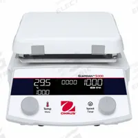 OHAUS Hot Plate Stirrer: US Std Plug Type, 1 Positions, 7 in Plate Wd, 7 in Plate Lg, Rectangular (MPN e-G52HS07C 100-120V). Key specifications — attr1025312: OHAUS; attr1025316: Digital; attr1025320: Yes; attr1025333: Ceramic Coated Aluminum; attr1025337: Hot Plate Stirrer; attr1029342: Hot Plate Stirrer; attr1029343: Yes; attr1071280: 100-120V AC.