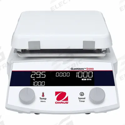 OHAUS Hot Plate Stirrer: US Std Plug Type, 1 Positions, 7 in Plate Wd, 7 in Plate Lg - Single-Position Hot Plate Stirrers