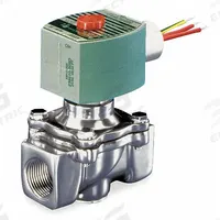 REDHAT Solenoid Valve: 2-Way, Normally Closed, 3/8 in Pipe Size, 110V AC/120V AC, High Flow (MPN 8215G010). Key specifications — Brand: REDHAT; Pipe Size: 3/8 in; Voltage: 120V AC.