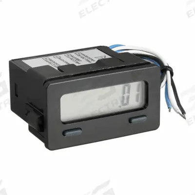 RED LION Time Meter: 10 V AC – 50 V AC, 0.35 in Digit Ht - Max., 1/32 Cutout DIN Size - Time Digital Panel Meters