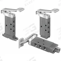 PARKER Manual Air Control Valve: DirectAir 2, Four-Way / Two-Position, Lever, 1/8 in Female NPT (MPN 410711000). Key specifications — attr1084737: Aluminum; attr1084764: Manual Air Control Valve; attr1084778: Spool; attr1084767: DirectAir 2; attr1084731: 410711000; attr1084739: PARKER; attr1084765: Spring Return; attr1084768: DirectAir 2.