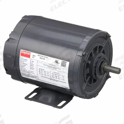 Dayton General Purpose Motor: Rigid Base Mount, Open Drip Proof, 1/3 hp, 230/460V AC - Rigid Base 3-Phase General Purpose AC Motors