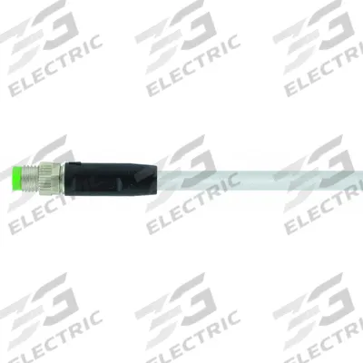 MURRELEKTRONIK Cordset: M8 Male Straight X Bare Wire, 4 Pins, Gray, PUR, 3 m Cable Lg - Single-Ended Cordsets with PUR Jacket for Twisting Applications