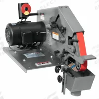 JET Grinder: For Metal/Plastic/Wood, 115 V/230 V, Single-Phase, 1 hp, 2 in Belt Wd, 72 in Belt Lg (MPN SWG-272). Key specifications — attr652810: 230 V; attr652799: Square Wheel Grinder; attr663749: Wood; attr652794: Single-Phase; attr663750: Benchtop; attr652806: SWG; attr652768: JET.
