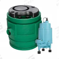 LITTLE GIANT Grinder Pump System: Plastic, 1 hp, 115V AC, 49 gpm @ 10' of Head, 51 ft Max. Head, NPT (MPN 509815). Key specifications — Rated Voltage: 115V AC; Discharge Location: Top; Brand: LITTLE GIANT; Alarm: Not Included; Switch: Piggyback Tether Float.