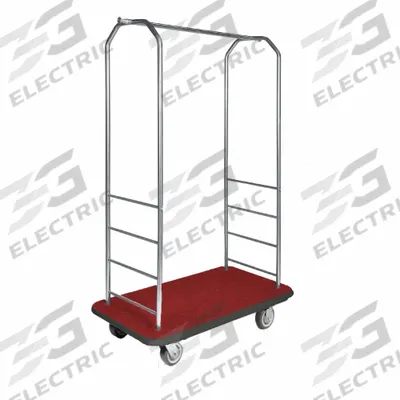 CSL Bellman Cart: 1 in Frame Dia, 43 in Overall Lg, 23 in Overall Dp, 72 1/2 in Overall Ht - Easy-Mover Bellman Carts