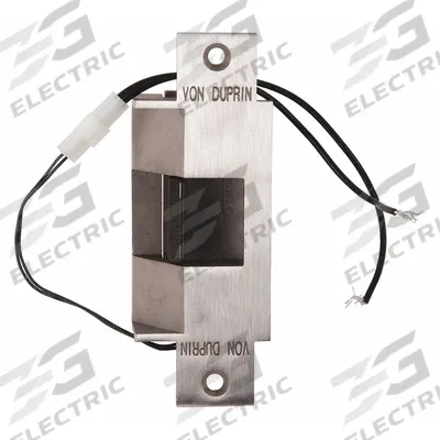 VON DUPRIN Electric Door Strike: 2 3/16 in Wd, 6 in Ht, Cylindrical/Mortise - Combination Cylindrical & Mortise Electric Strikes