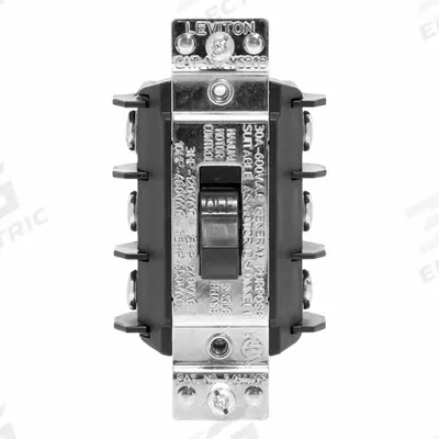 LEVITON Manual Motor Controller: 3 Poles, 30 A - Open Manual Motor Switches