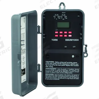 TORK Electronic Timer: 7 day, Astronomic, 120-277V AC, SPDT - Digital Timer Switches