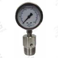 KODIAK Pressure Gauge with Diaphragm Seal: 0 psi to 200 psi, KC301/DSM35FLUSH, 2 1/2 in Dial, Bottom (MPN KC301L25200/DSF14-M). Key specifications — Brand: KODIAK; Gauge Case Liquid: Glycerin; Seal Fill Liquid: Mineral Oil; Gauge Case Material: 304 Stainless Steel; Seal Lower Housing Material: 316 Stainless Steel; Accuracy: ±1.60%; Gauge Wetted Parts: Stainless Steel.