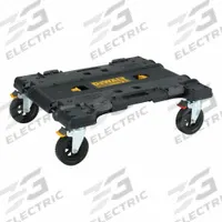 DEWALT Tough System Tool Box Dolly: 26 in W x 26 in D x 10 in H, Black, 440 lb Load Capacity - Max (MPN DWST08530). Key specifications — attr1117257: DEWALT; attr1117131: Black; attr1136067: Swivel.