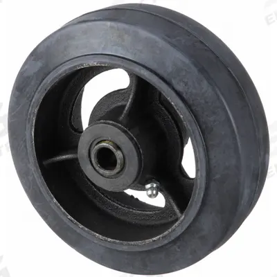 APPROVED VENDOR Caster Wheel: 6 in Wheel Dia., 2 in Wheel Wd, Rubber, 810 lb Load Rating - Rubber Tread on Iron Core Wheels