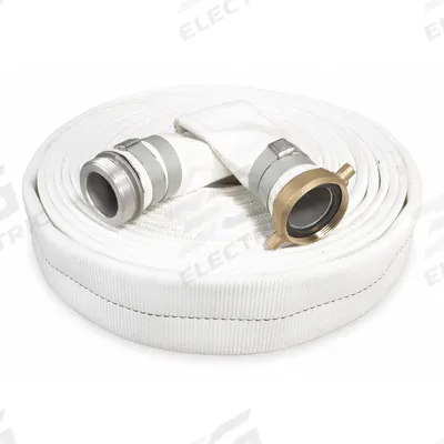 APPROVED VENDOR Water Discharge Hose: 1 1/2 in Hose Inside Dia., 50 ft Hose Lg, 125 psi - SBR/Natural Rubber Water Discharge Hose Assemblies with Polyester Jacket Reinforcement