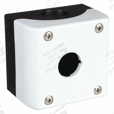EATON Push Button Enclosure: 22mm, 1 Holes, Cast Zinc - Enclosures for 22mm Operators