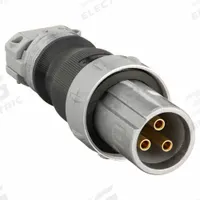 HUBBELL Pin and Sleeve Plug: Gray, 250V DC/600V AC, Three Phase, 60 A, 3 Pole, 4 Wire (MPN HBL460PS1W). Key specifications — Brand: HUBBELL.