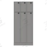 SENTINEL Law Enforcement Evidence Locker: Non-Pass-Through Backing, Slam Latch, 6 Compartments, Gray (MPN 06AC-NPT). Key specifications — Brand: SENTINEL; Product Ships: Assembled; Color: Gray.
