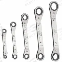 KLEIN TOOLS Box End Wrench Set: Alloy Steel, Chrome, 5 Tools, 1/4 in to 3/4 in Range of Head Sizes (MPN 68245). Key specifications — attr324927: KLEIN TOOLS; attr309452: Wrench Roll; attr309451: Yes; attr309461: Chrome; attr309460: Alloy Steel; attr309463: No; attr309449: 1/4 in to 3/4 in.