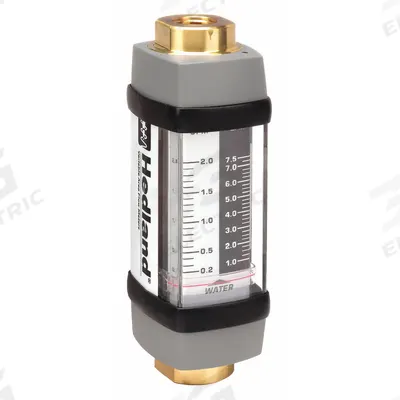 HEDLAND Mechanical Flowmeter: Water and Other Fluid Meter, Scale, Variable Area - Inline Flowmeters for Water