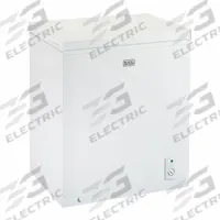 BLACK & DECKER Chest Freezer: White, 5 cu ft Capacity, 33 1/2 in x 24 7/8 in x 21 3/4 in (MPN BCFK516). Key specifications — attr1282519: No; attr1282541: BLACK & DECKER.