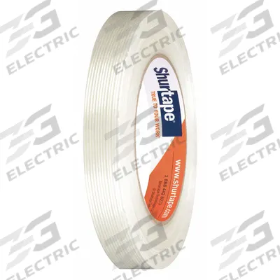 SHURTAPE Strapping Tape: 5.4 mil Tape Thick, 3/4 in x 180 ft, White - Medium-Duty Strapping Tape