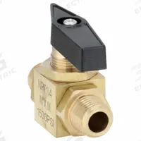 APPROVED VENDOR Manual Two-Way Ball Valve: 1/4 in, Brass, Straight, MNPT x MNPT, Std Port Ball Port (MPN G-PMMS-25). Key specifications — Brand: APPROVED VENDOR; Handle: Wedge.