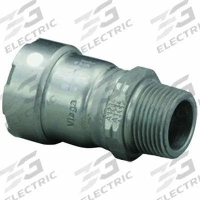 VIEGA MEGAPRESS Crimp Adapter Fitting: 1 1/4 in Pipe x 1 1/4 in Pipe Size, Press-fit x MNPT - Steel Press Pipe Fittings