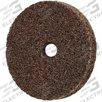 SCOTCH-BRITE Unitized Wheel: 2 in Dia x 1/8 in W, 3/16 in Arbor Hole, Aluminum Oxide - Light Deburring & Finishing Wheels for Carbon Steel & Soft Metals