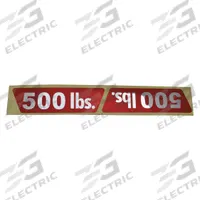 DAYTON Capacity Label: For 4GU71/4GU72, Fits Dayton Brand, 2 PK (MPN EW-56). Key specifications — attr382542: 4GU72; attr382544: Dayton; attr382552: Capacity Label; attr394832: DAYTON.