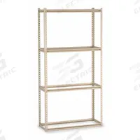 TENNSCO Boltless Shelving: Starter, Medium-Duty, 42 in x 18 in, 84 in Overall Ht, 4 Shelves, Open (MPN ZKMS-421584). Key specifications — Finish: Powder Coated; Maximum Post Load Capacity: 8,000 lb with Beams Evenly Spaced at 24 in; Decking Material: None; Color: Sand; Beam Profile: Z-Beam; Brand: TENNSCO; Side Panel: Open.