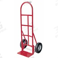 DAYTON General Purpose Hand Truck: 400 lb, Single-Pin Handle, Red, Steel, Semipneumatic, 10 in Wheel (MPN 5Z078). Key specifications — Brand: DAYTON; Color: Red.