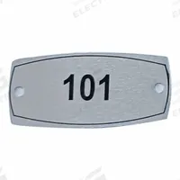 APPROVED VENDOR Locker Number Plate: 2 1/4 in x 1 in, 1 Plates, 101 to 200, Aluminum, Gray, 804UN3. Key specifications — Manufacturer Part Number: 804UN3; Brand: APPROVED VENDOR; Includes: (2) Mounting Bolts and Nuts; Material: Aluminum; Number Range: 101 to 200; Color: Gray.