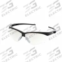 MCR SAFETY Safety Glasses: Light Gray Lens, Half-Frame, Scratch-Resistant, Black Frame (MPN MP119). Key specifications — Brand: MCR SAFETY; Frame Color: Black; Lens Color: Light Gray.