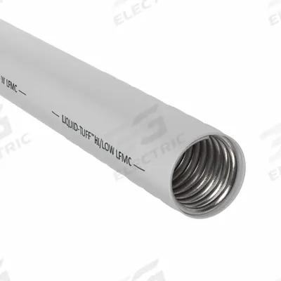 AFC Liquid-Tight Flex Metal Conduit: 3 in Trade Size, Gray, 25 ft Nominal Lg - Extreme Temperature Liquid-Tight Flexible Metal Conduit