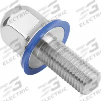 Hygienic Hex Head Bolt w/Washer: Stainless Steel, Fully Threaded, M8, 20 mm Fastener Lg, Grade 316L (MPN K1647.1108X20). Key specifications — Brand: KIPP; Washer Type: FDA-Approved Pre-Mounted Sealing.