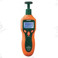 EXTECH Laser Tachometer: +/-0.05% of Reading +1 Digit RPM Accuracy, 1 RPM, 2 RPM Min Contact RPM (MPN RPM33-NIST). Key specifications — Includes: Wheels for Linear Surface Speed or RPM Measurements; Brand: EXTECH; Digital Display Screen Type: LCD with Backlight; RPM Accuracy: +/-0.05% of Reading +1 Digit; RPM Resolution: 1 RPM; Calibration Certificate: Included.