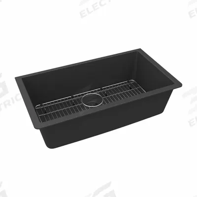 ELKAY Sink: 33 in Overall Lg, 18 1/2 in Overall Wd, 9 1/2 in Bowl Dp, 30 1/4 in Bowl Lg - One-Bowl Counter-Mounted Kitchen & Bar Sinks without Faucets